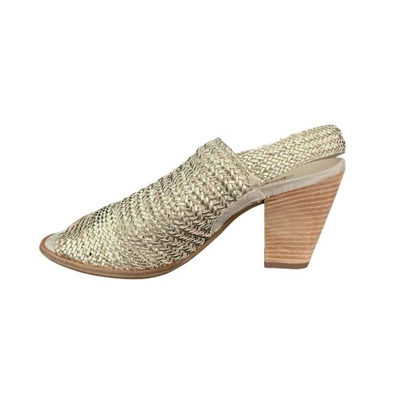 Paul Green Lovely Sandal Metallic Woven Nubuck Slingback Heel, Size UK 6(US 8.5) - Picture 4 of 10